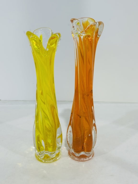 MURANO GLASS SWUNG VASES (1 of 4)