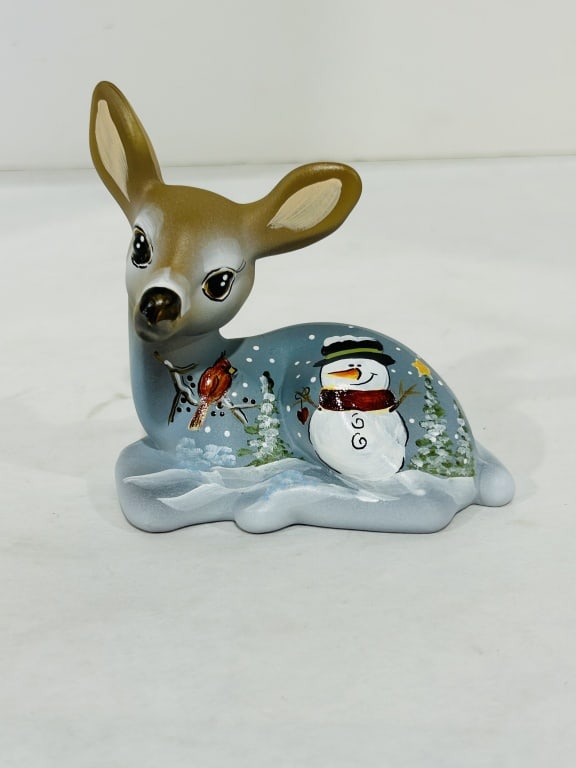FENTON HANDPAINTED WINTER FAWN #44/47: .