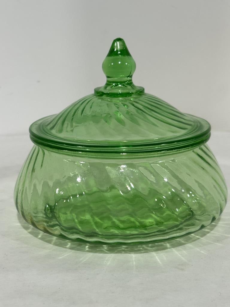 URANIUM LIDDED CANDY DISH - 3