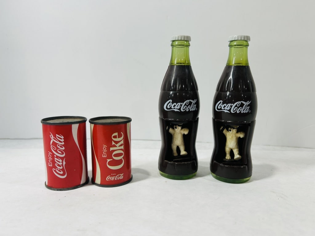 A Collection of Coca-Cola Themed Novelty Wind Up Toys and Salt and Pepper Shakers (1 of 3)
