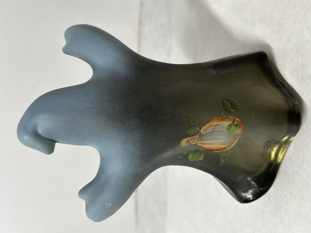Fenton Limited Edition Hand-Painted Art Glass Halloween Ghost Figurine by Kim Barley - 2