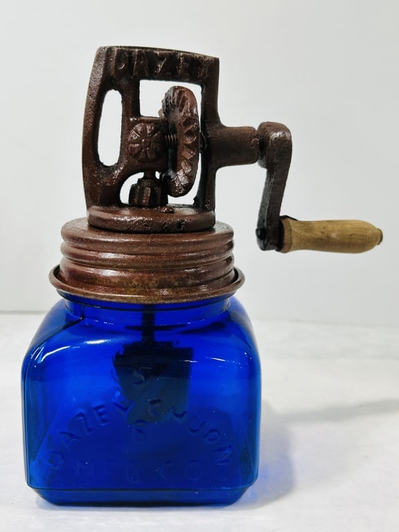 Dazey Churn and Mfg. Co. Cobalt Blue Glass Butter Churn (1 of 5)