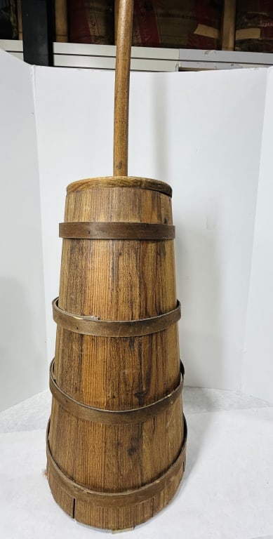 Antique American Primitive Wooden Dash Butter Churn (1 of 4)