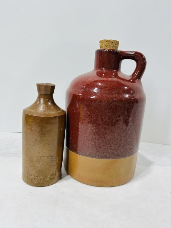 Two Stoneware Vessels Including a Denby Pottery P. and J. Arnold Ink Bottle (1 of 3)