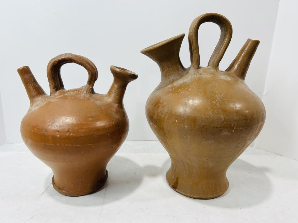 A Pair of Mediterranean Style Terracotta Botijos (1 of 4)