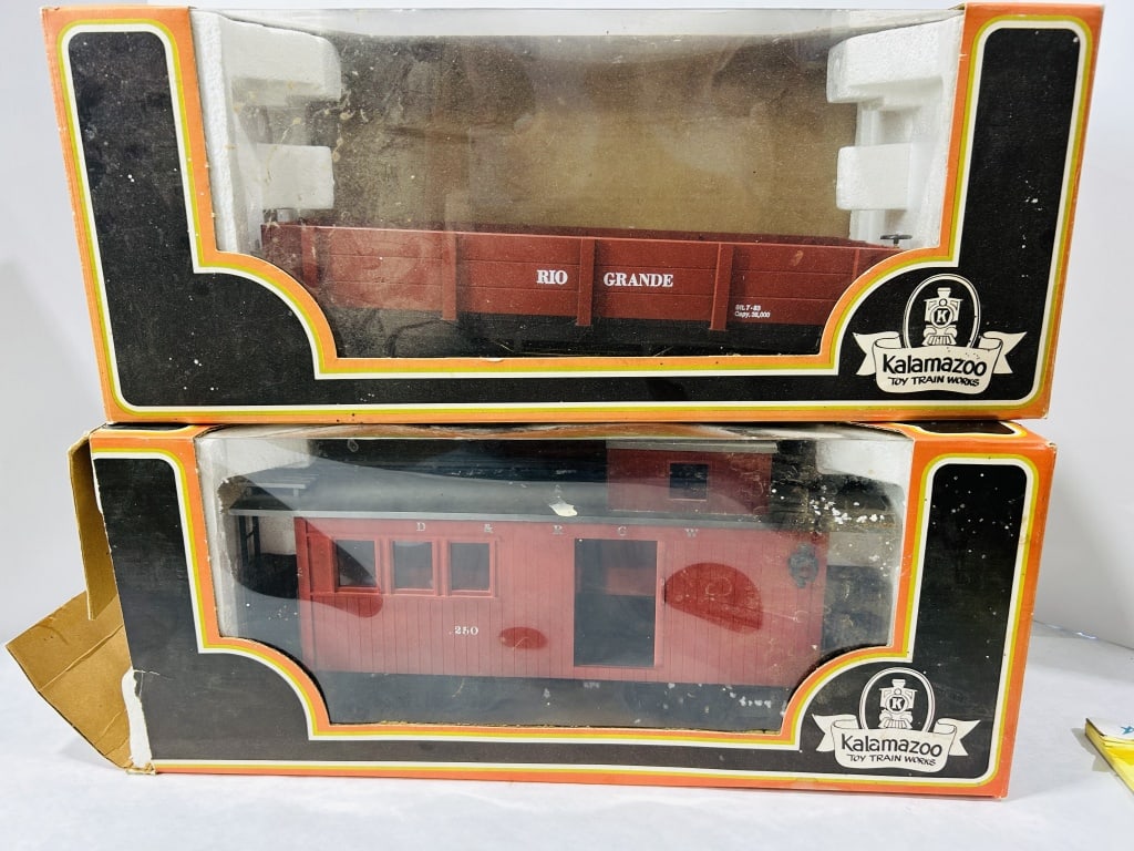 A Pair of Boxed Kalamazoo Toy Train Works G-Scale Model Train Cars (1 of 4)