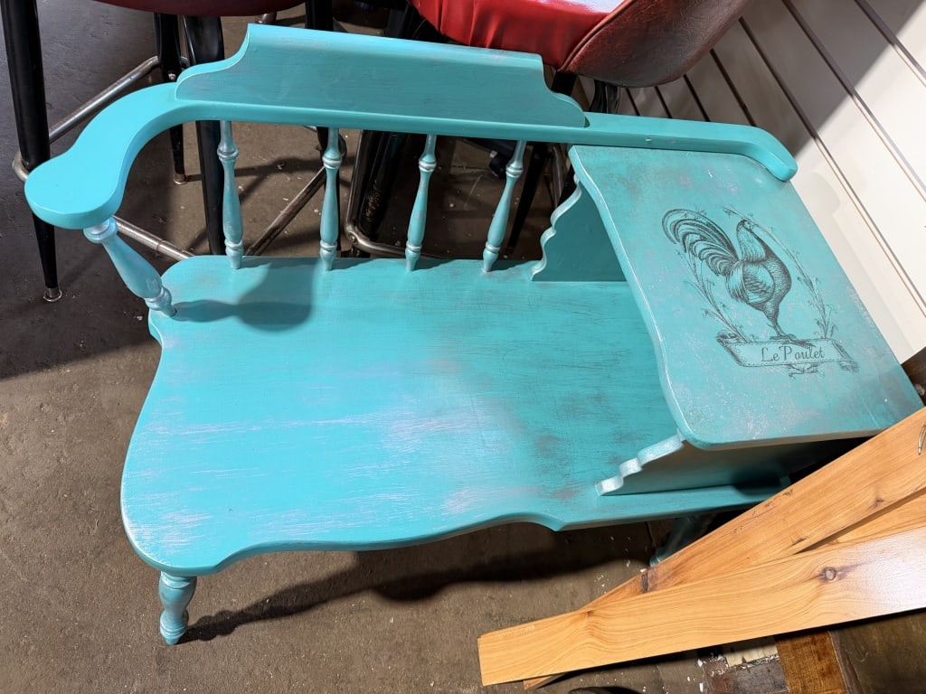 Colonial Revival Style Painted Wood Telephone (1 of 1)