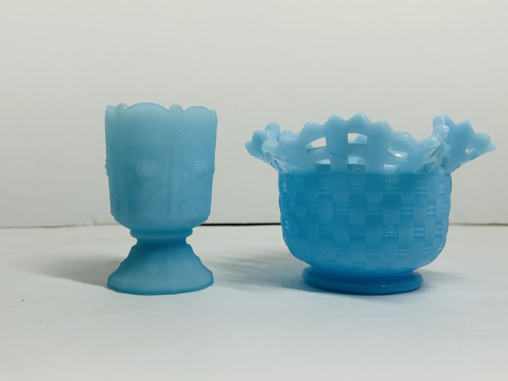 FENTON BLUE GLASS ITEMS, 20TH CENTURY (1 of 12)