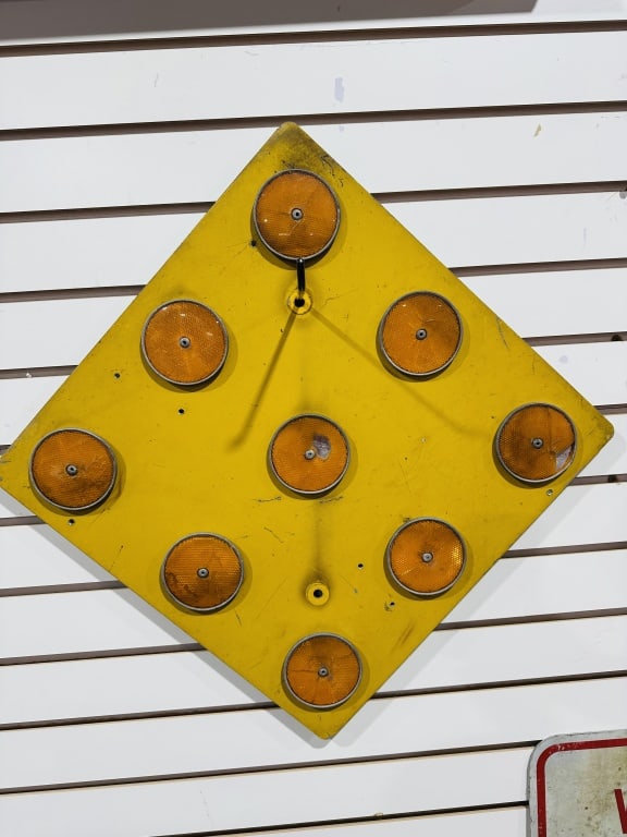 YELLOW METAL NINE-BUTTON OBJECT MARKER, 1990 (1 of 2)