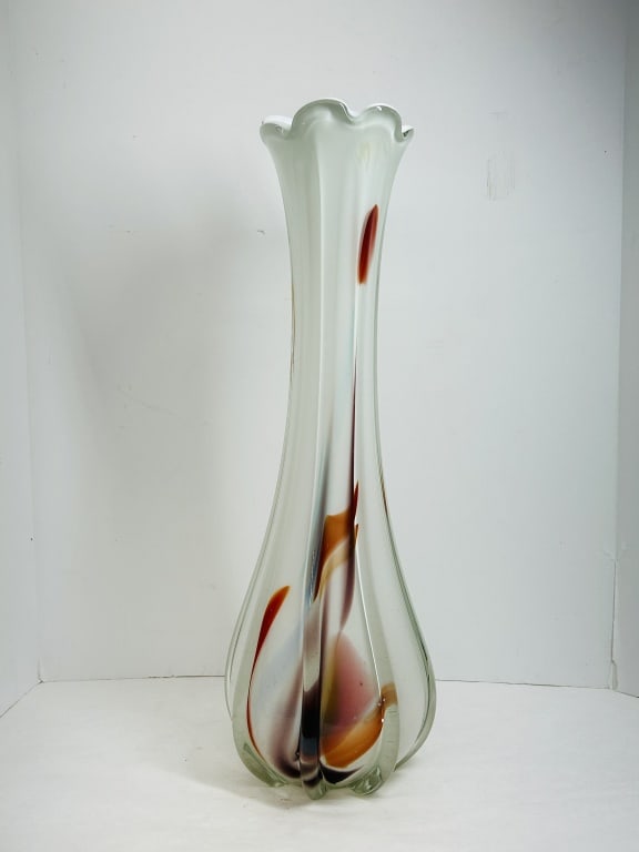 MURANO STYLE GLASS VASE, CIRCA 1960 (1 of 4)