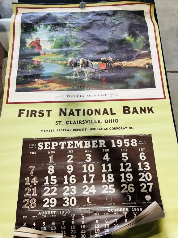 PAUL DETLEFSEN ADVERTISING WALL CALENDAR 1958 (1 of 3)