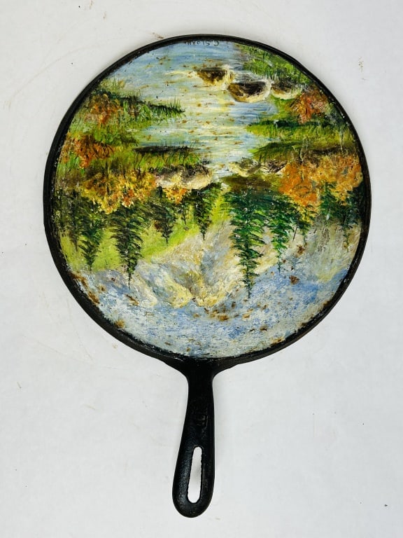 C. SLOAN PAINTED CAST IRON GRIDDLE (1 of 3)