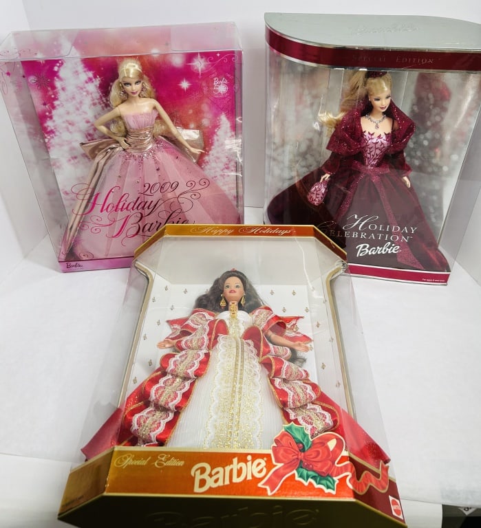 MATTEL HOLIDAY BARBIE DOLL TRIO, 1997-2009 (1 of 8)
