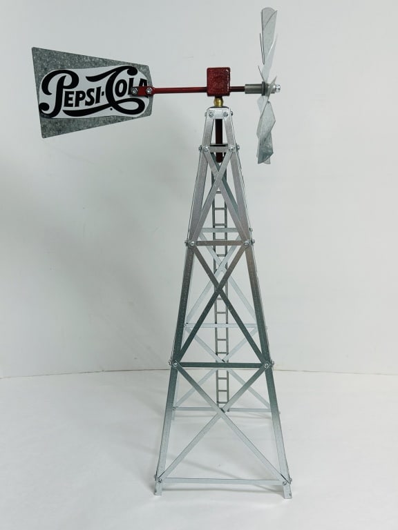 AERO PEPSI GALVANIZED METAL WINDMILL, CONTEMPORARY (1 of 4)