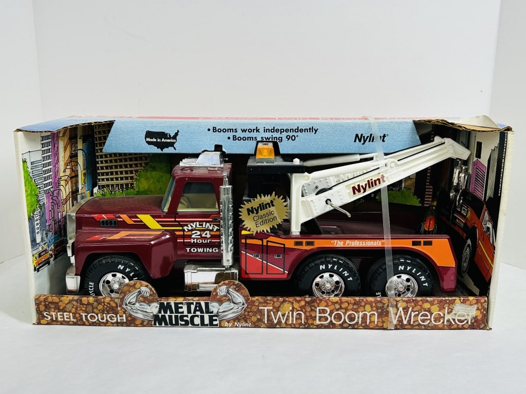 NYLINT PRESSED STEEL TWIN BOOM WRECKER 1990 (1 of 4)