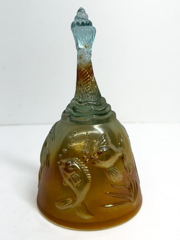 FENTON ATLANTIS CARNIVAL GLASS BELL (1 of 6)