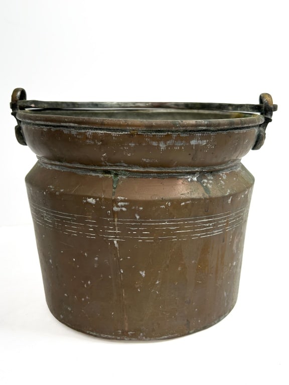 COPPER AND IRON BUCKET, 19TH CENTURY (1 of 3)