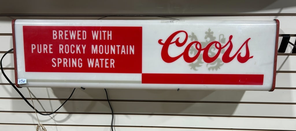 NEON PRODUCTS COORS METAL SIGN, 1960S (1 of 5)
