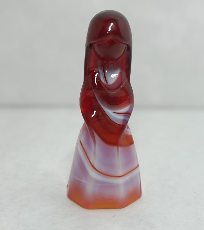 MOSSER RED SLAG GLASS JENNY DOLL: .