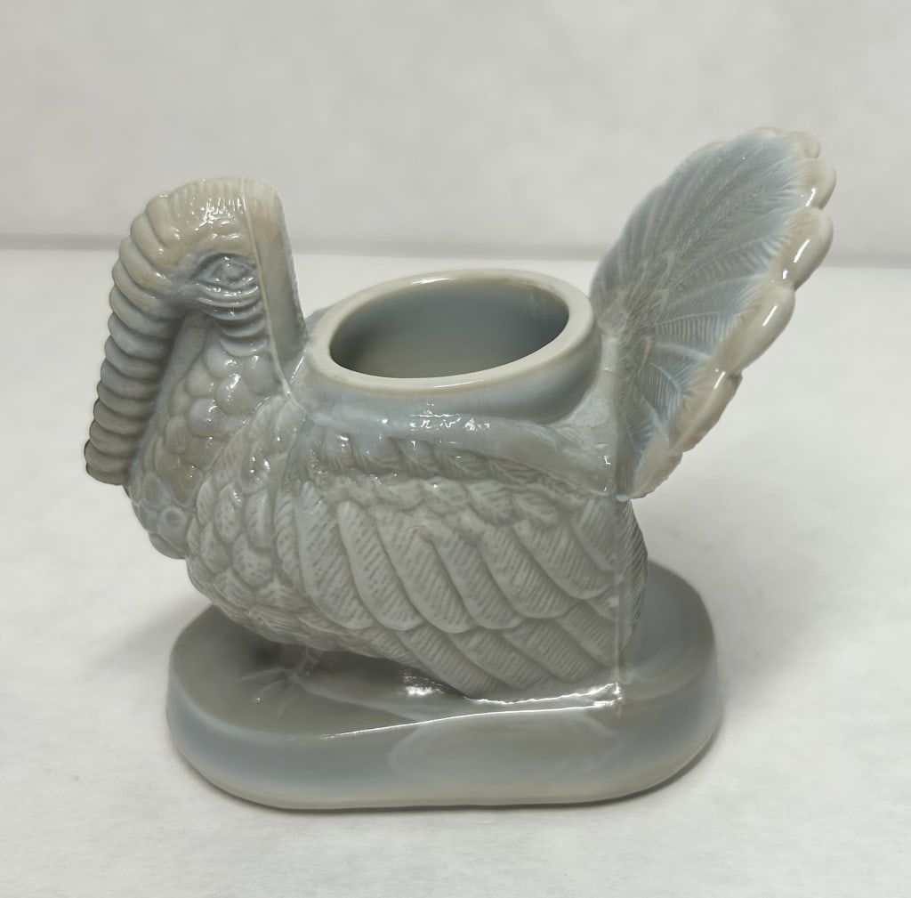 MOSSER TURKEY SLAG GLASS TOOTHPICK HOLDER (1 of 5)