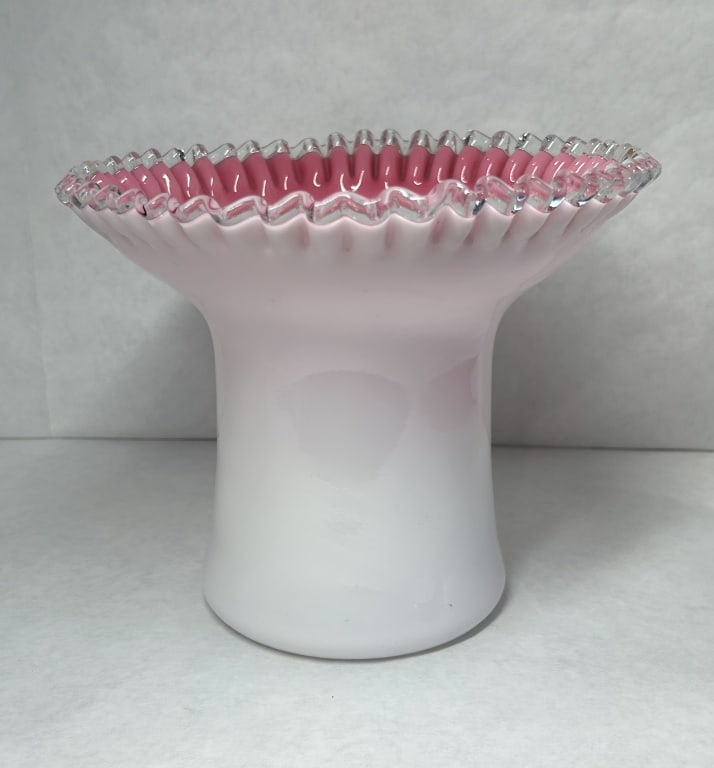 FENTON PEACH CREST VASE, 1940-1952 (1 of 4)