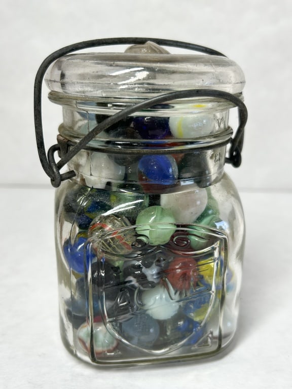 ACME VINTAGE MARBLES IN JAR (1 of 10)