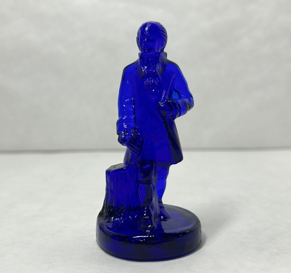 BOYD COBALT GLASS COLONIAL MAN (1 of 5)
