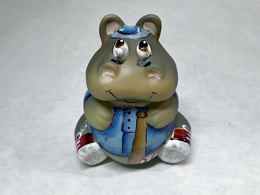 BARLEY PAINTED GLASS BASEBALL HIPPO, 2020 14/24 (1 of 7)