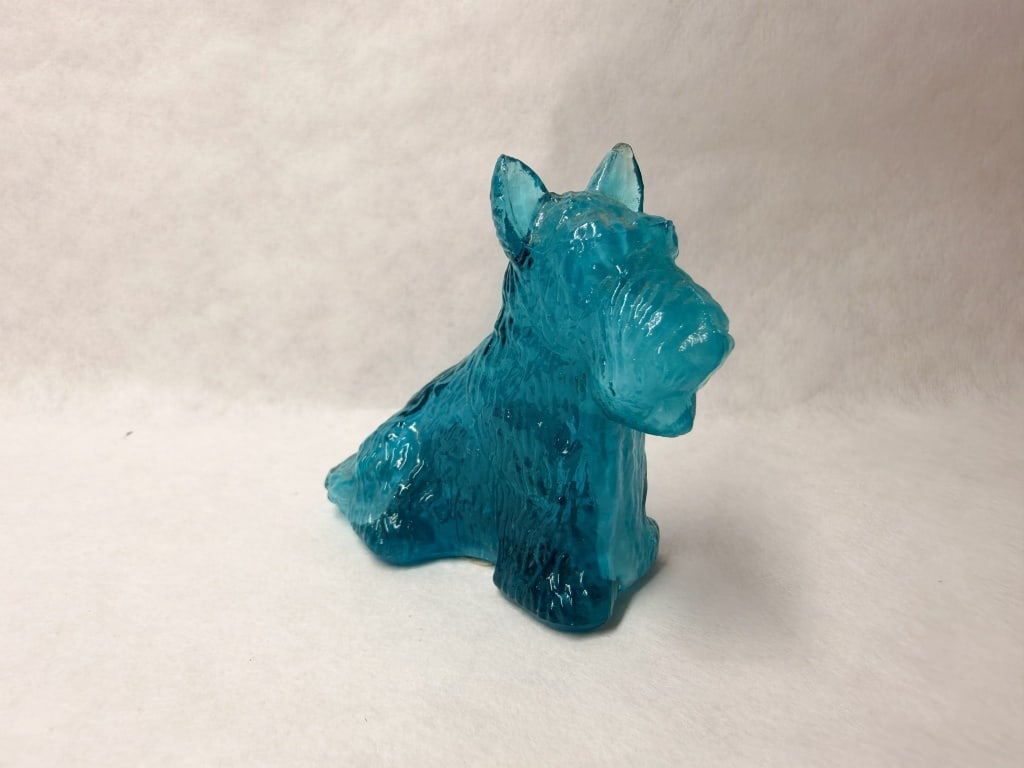 BLUEBERRY SWIRL URANIUM GLASS SCOTTIE DOG (1 of 10)