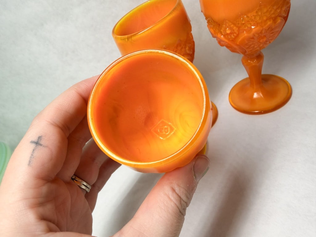 BOYD ORANGE GOBLETS - 3