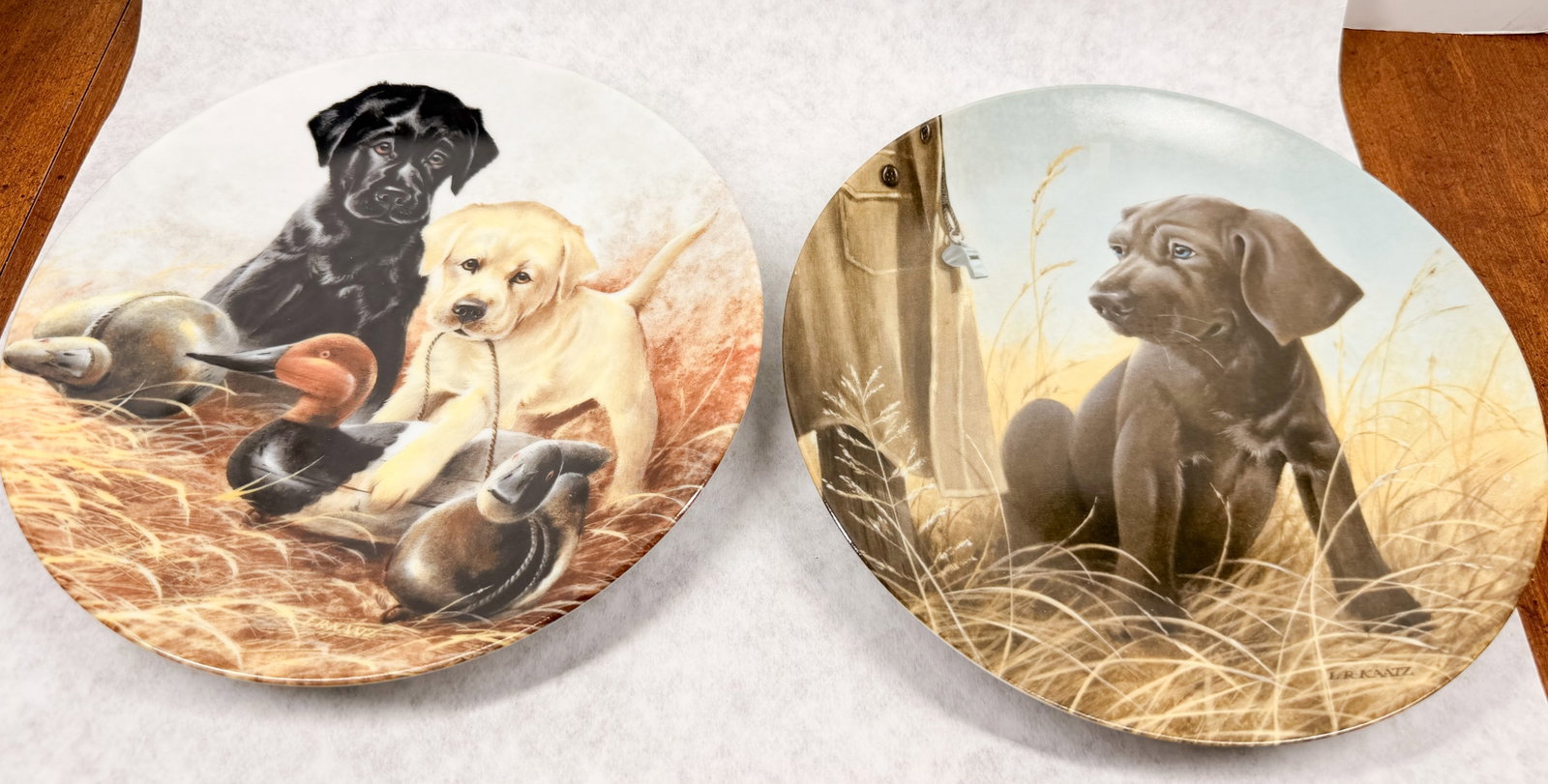 EDWIN M. KNOWLES FIELD PUPPIES CHINA PLATES (1 of 5)