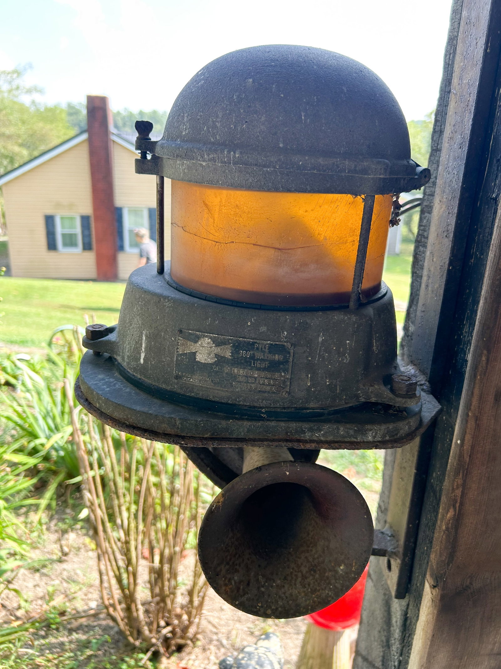 PYLE-NATIONAL CAST METAL WARNING ASSEMBLY, MID-CENTURY (1 of 3)