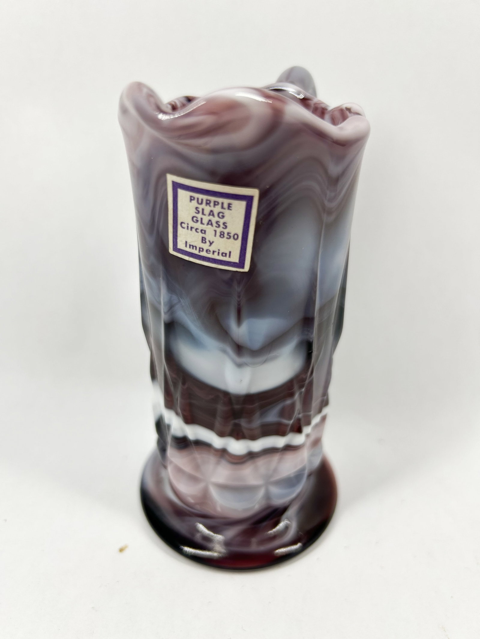 IMPERIAL PURPLE SLAG GLASS PITCHER, 1950S (1 of 5)