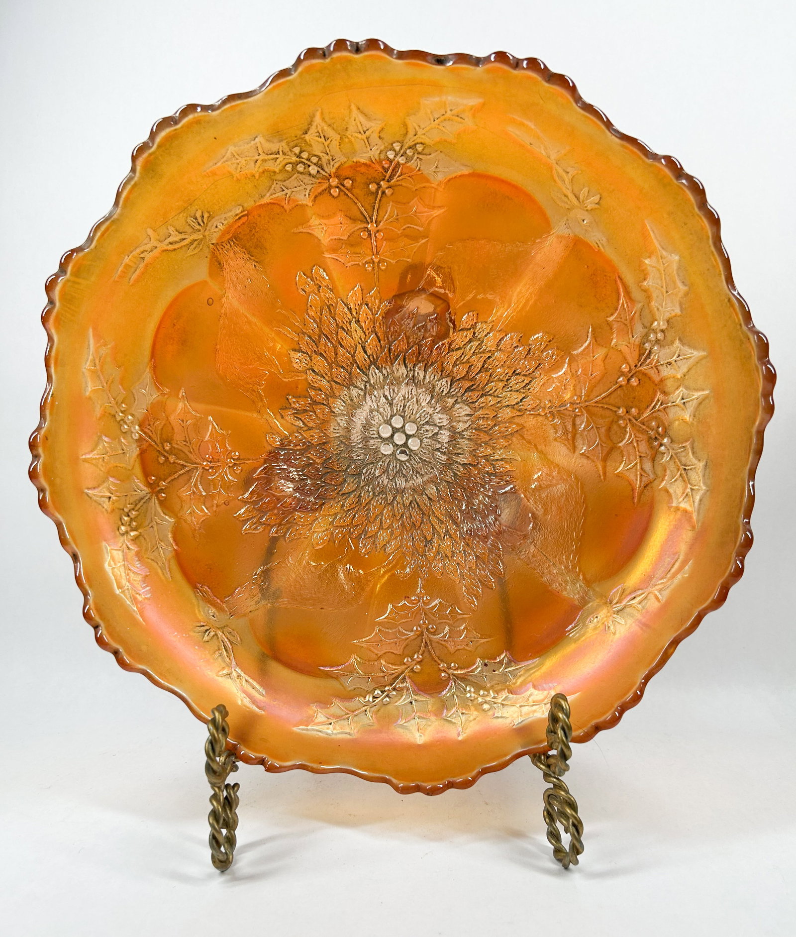 FENTON MARIGOLD CARNIVAL GLASS BOWL (1 of 3)