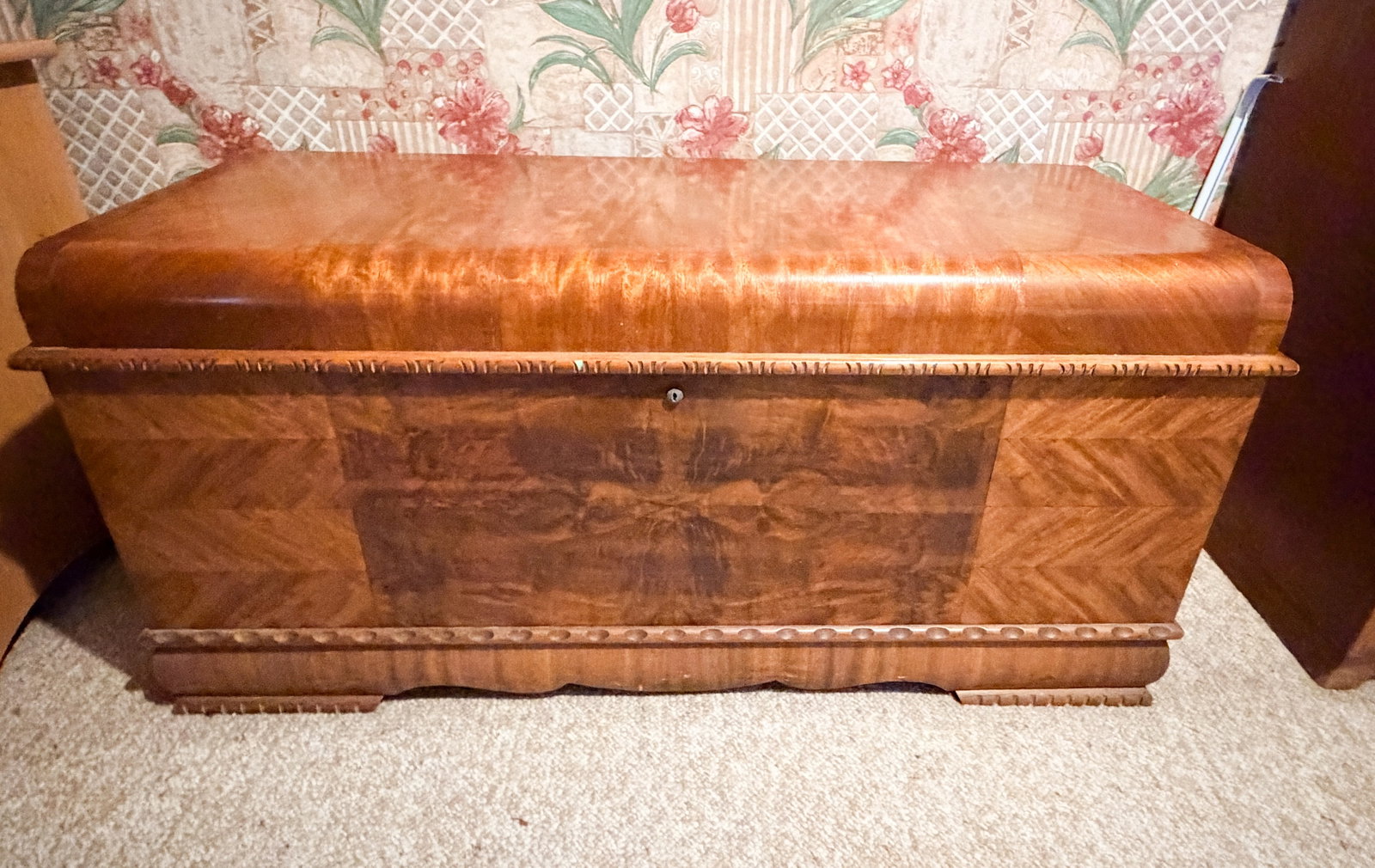 LANE WATERFALL WALNUT CHEST, 1940s (1 of 3)