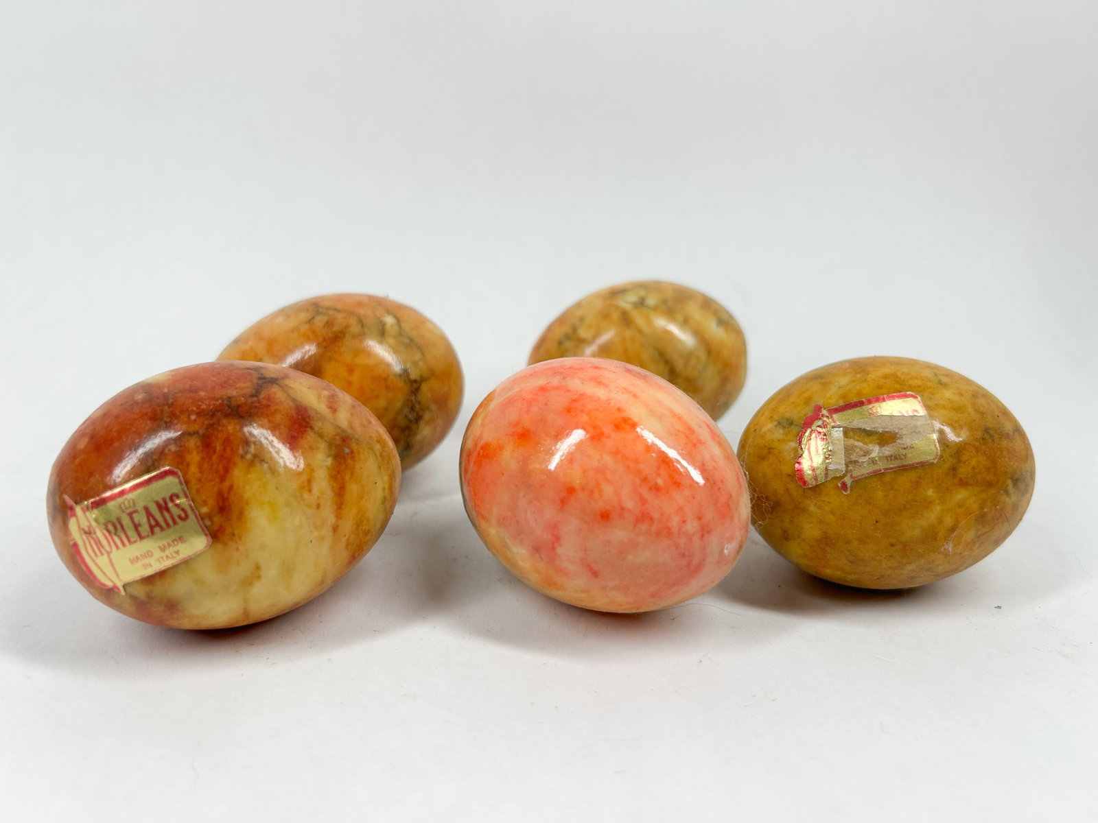 MORLEANS ITALIAN ALABASTER EGGS, VINTAGE (1 of 3)