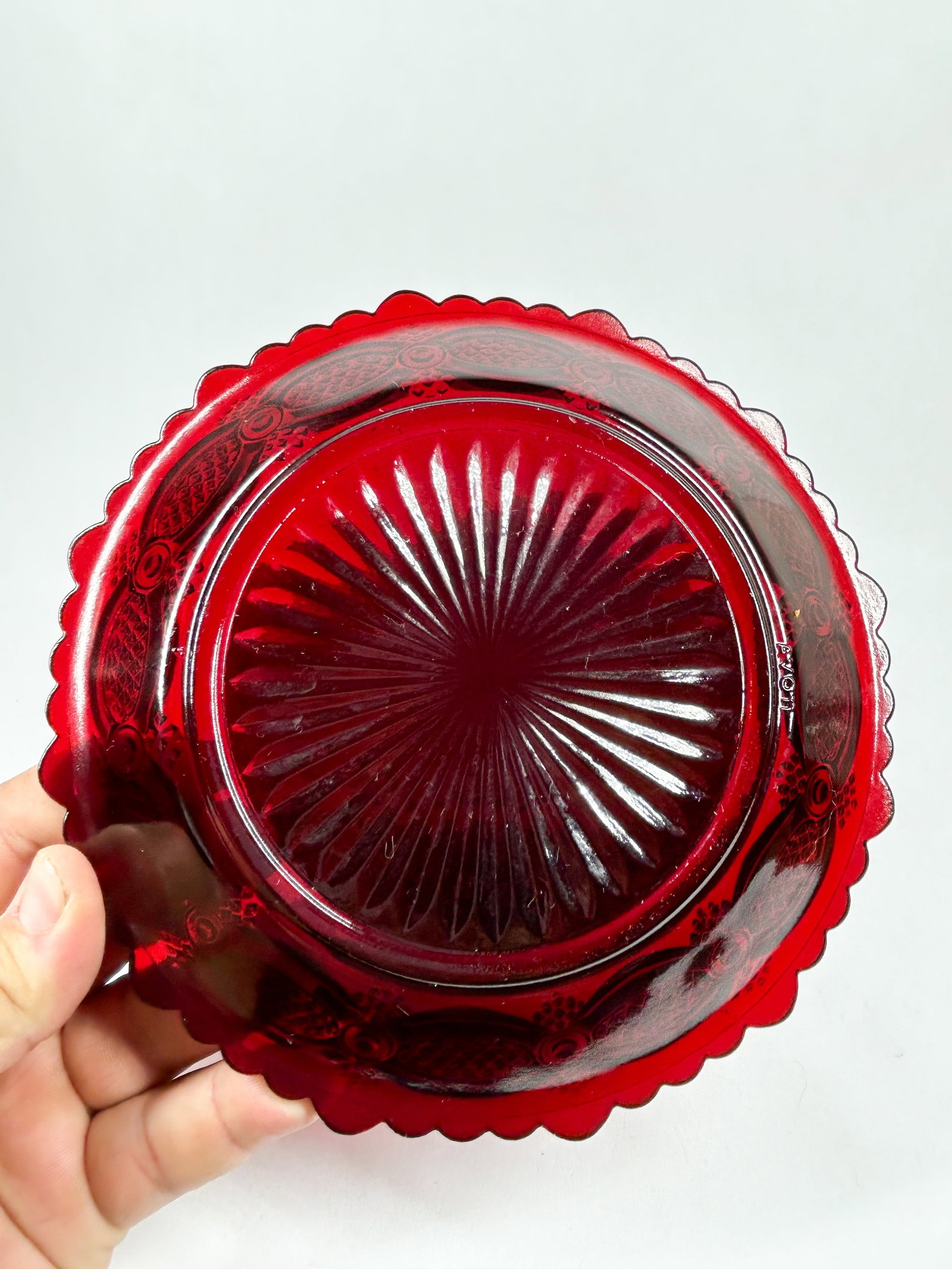 AVON RUBY RED SALAD PLATES, 1970S - 4