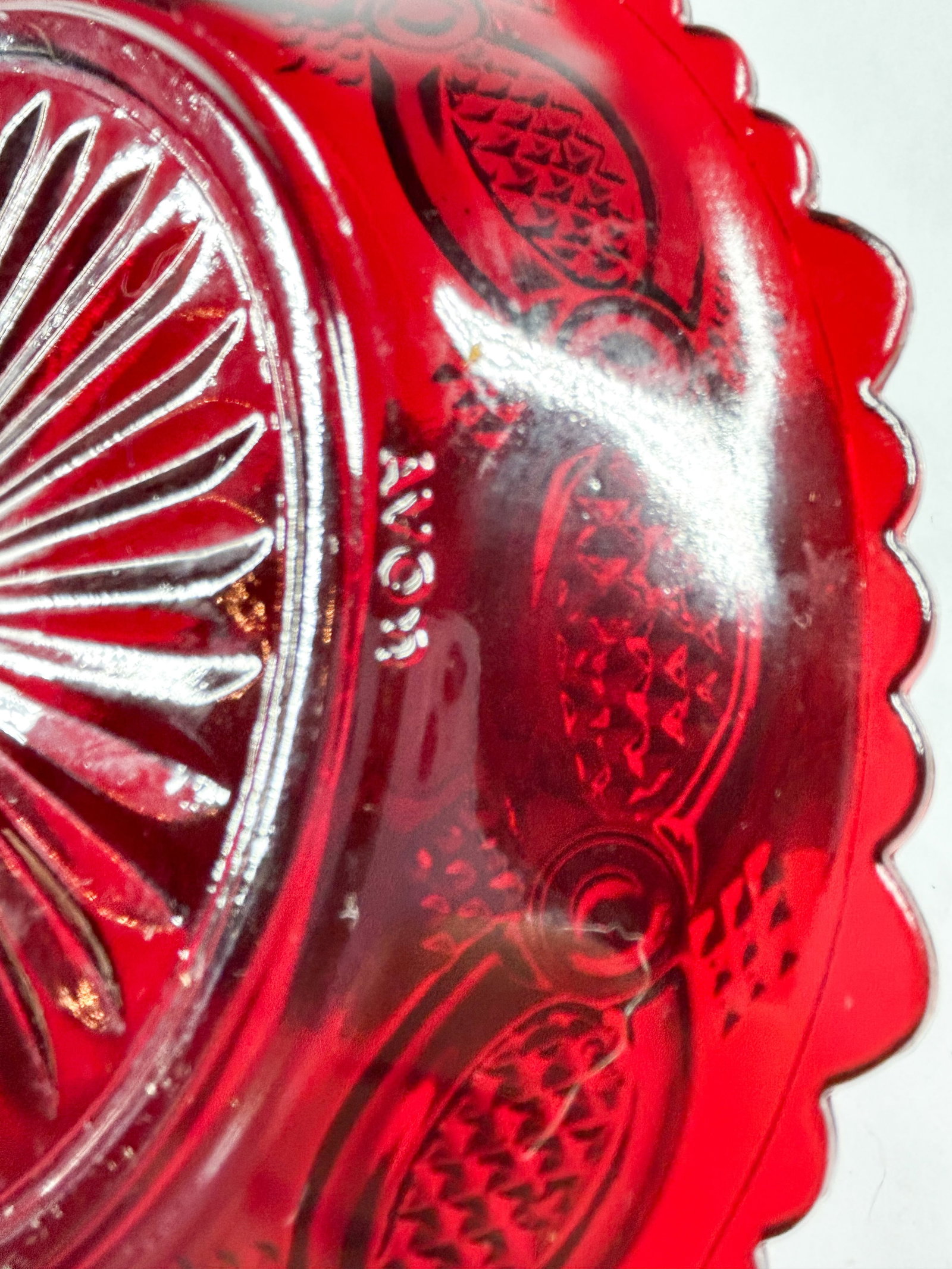 AVON RUBY RED SALAD PLATES, 1970S - 5