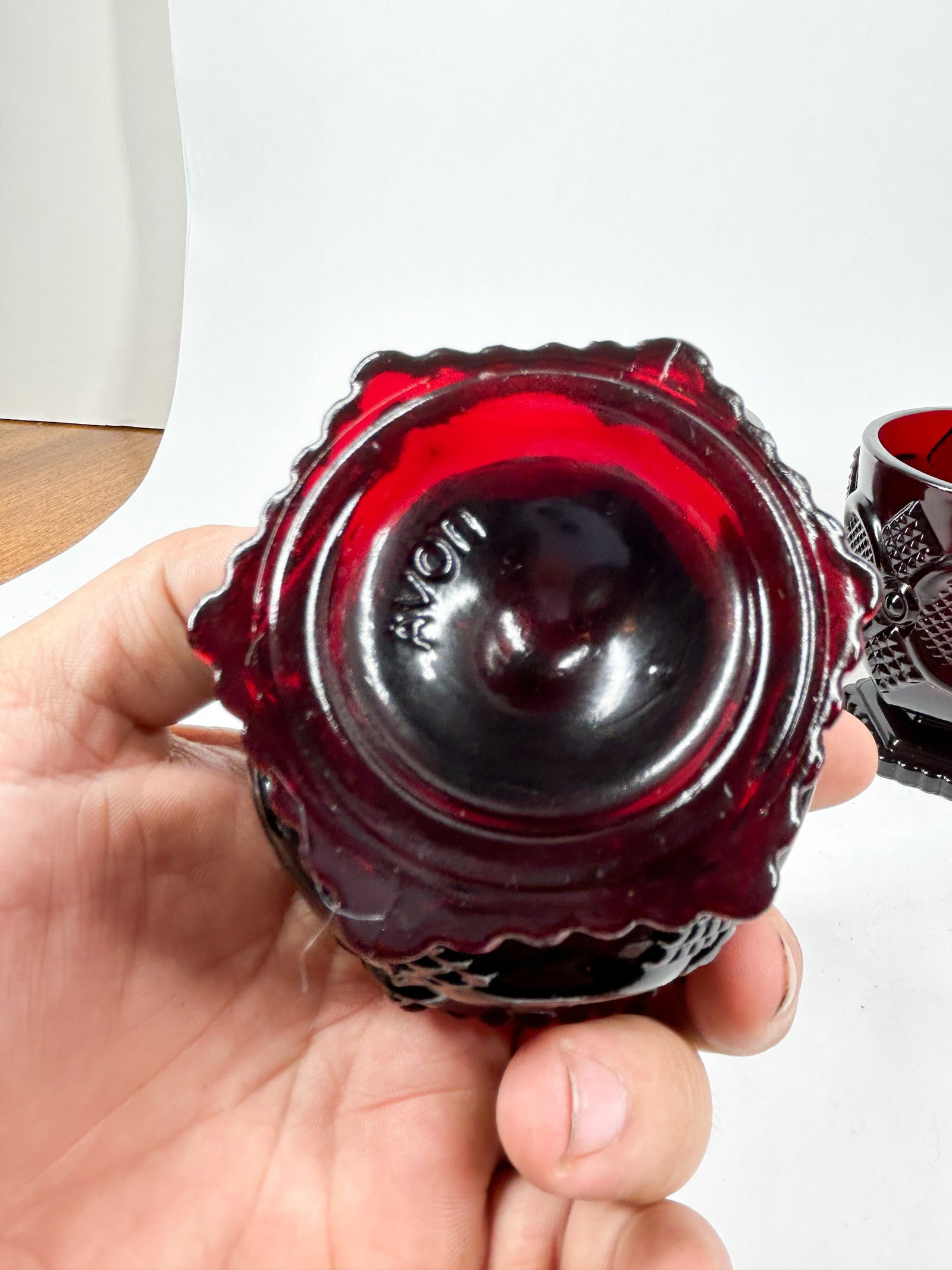 AVON CAPE COD RUBY RED GLASS GROUP - 5