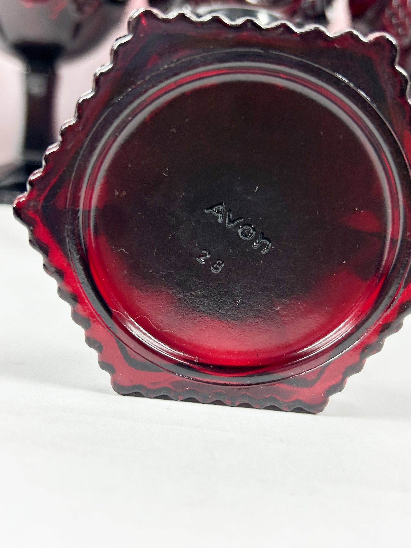 AVON RUBY GLASS GOBLETS 1970S - 2