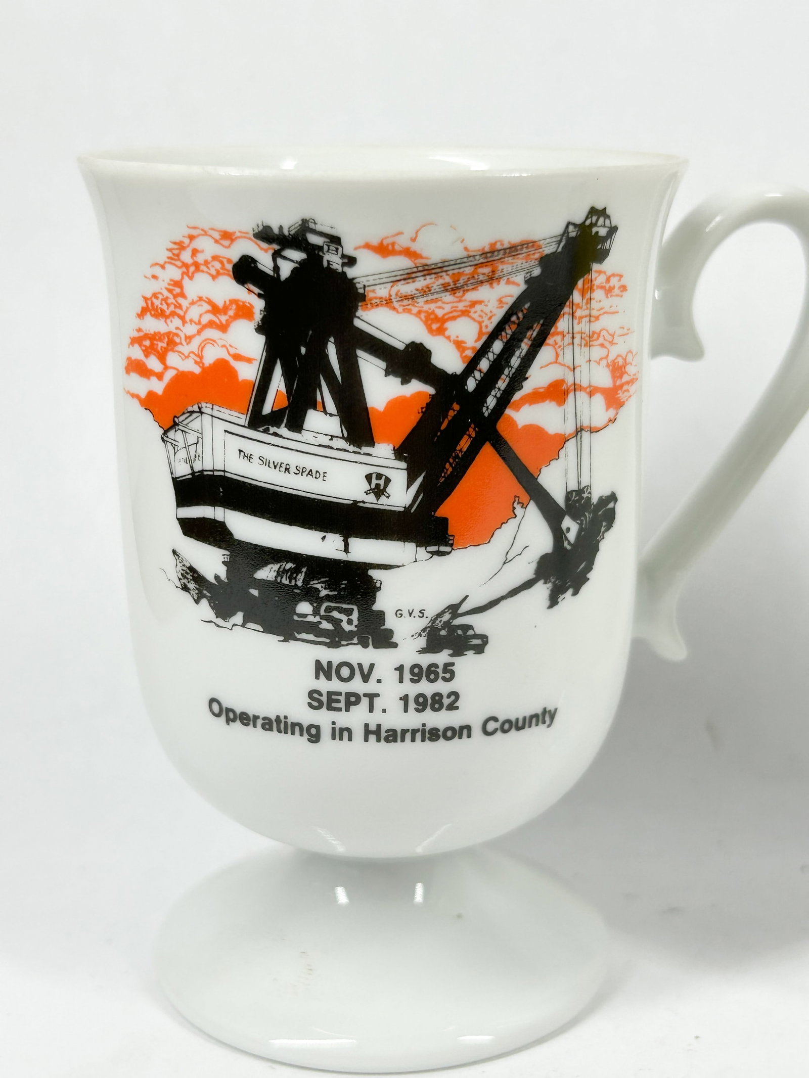 CERAMIC COAL MINING FOOTED MUGS - 2