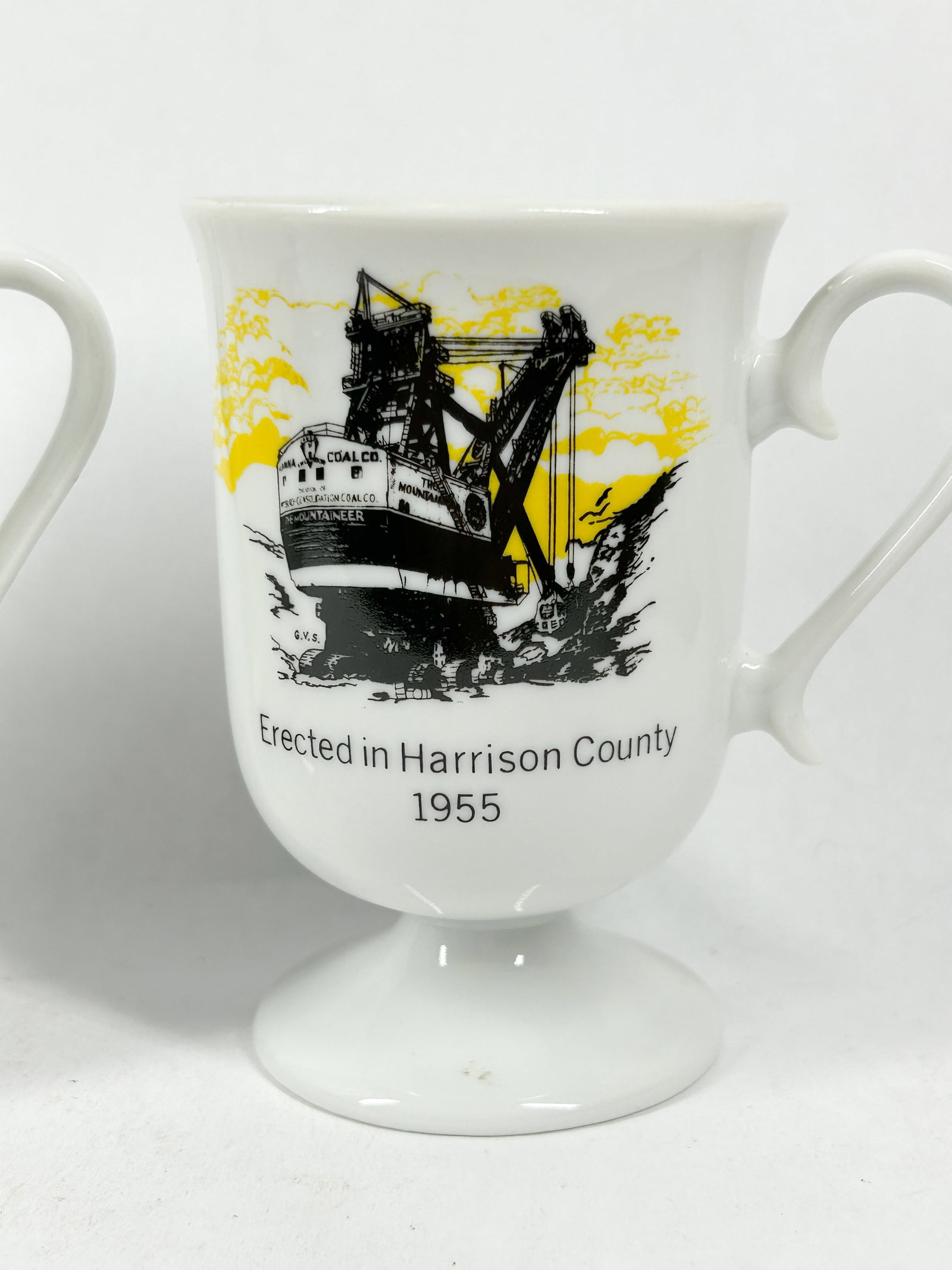 CERAMIC COAL MINING FOOTED MUGS - 4