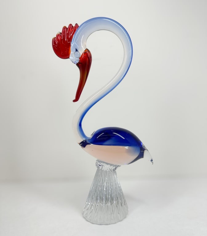 GLASS CRANE FIGURINE (1 of 3)