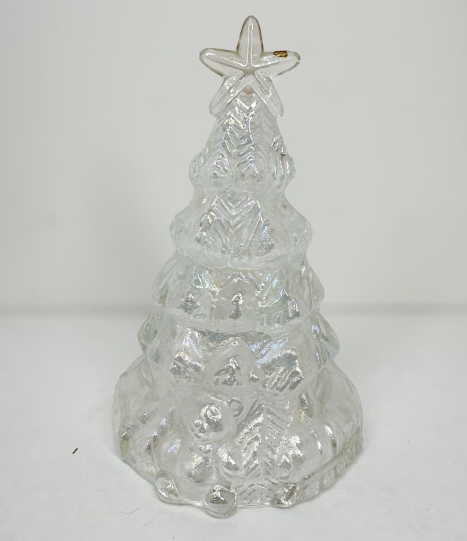 VINTAGE IRIDESCENT GLASS CHRISTMAS TREE (1 of 2)