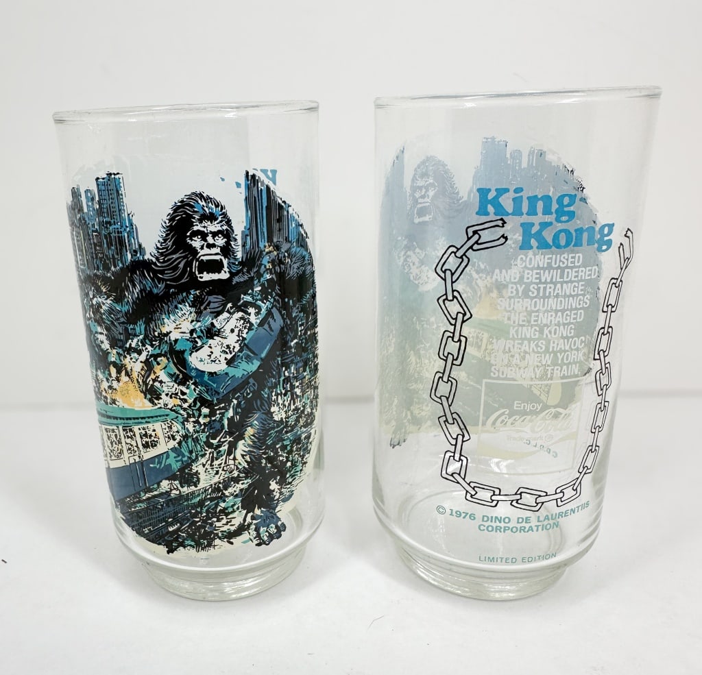 COCA-COLA KING KONG GLASS TUMBLERS, 1976 (1 of 3)