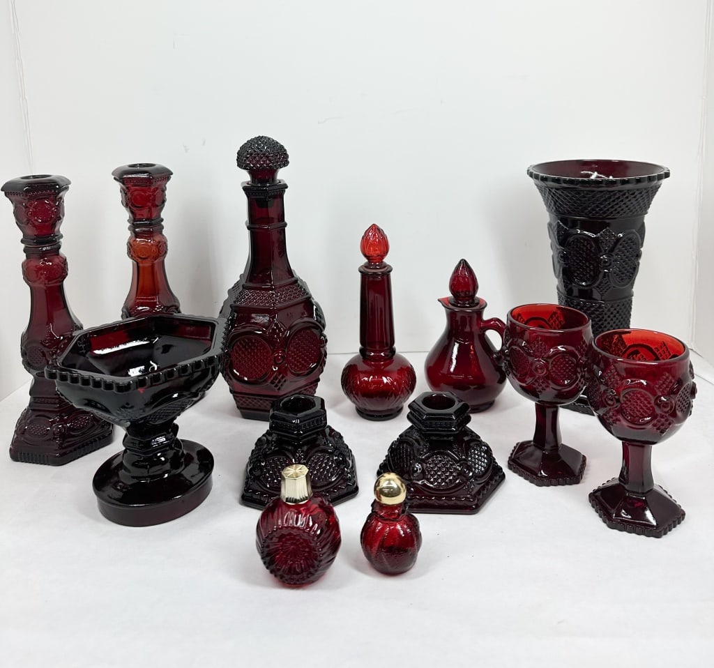 AVON RUBY GLASS COLLECTION, 20TH CENTURY (1 of 6)