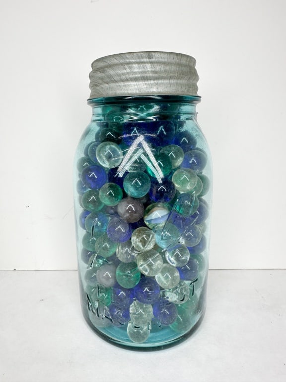 MASON PATENT GLASS JAR MARBLES (1 of 2)