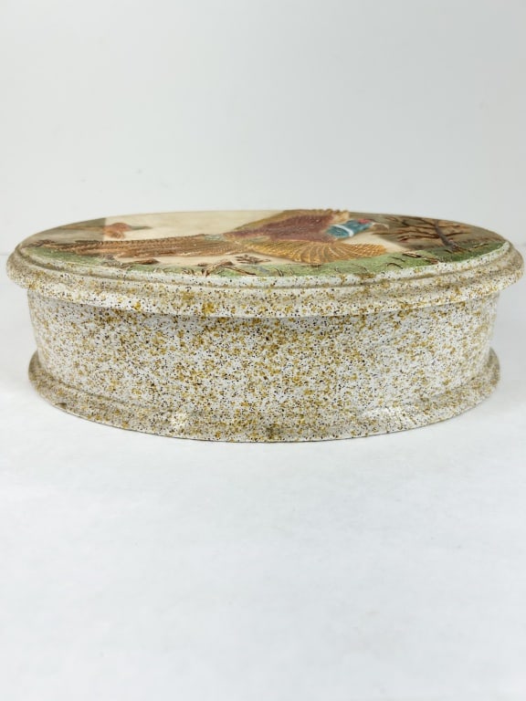OVAL CERAMIC PHEASANT BOX - 2