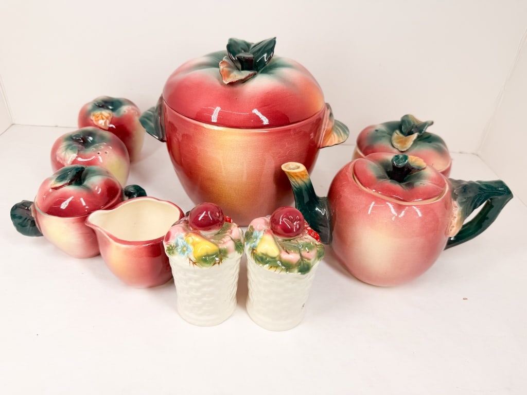 SET OF FIGURAL FRUIT-FORM EARTHENWARE TABLEWARE AND KITCHENWARE (1 of 4)