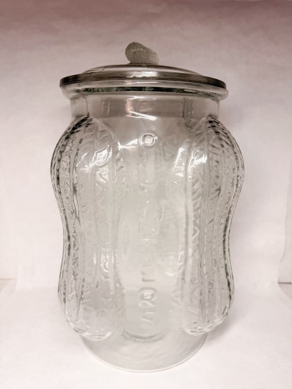 PLANTERS GLASS COUNTER JAR (1 of 3)